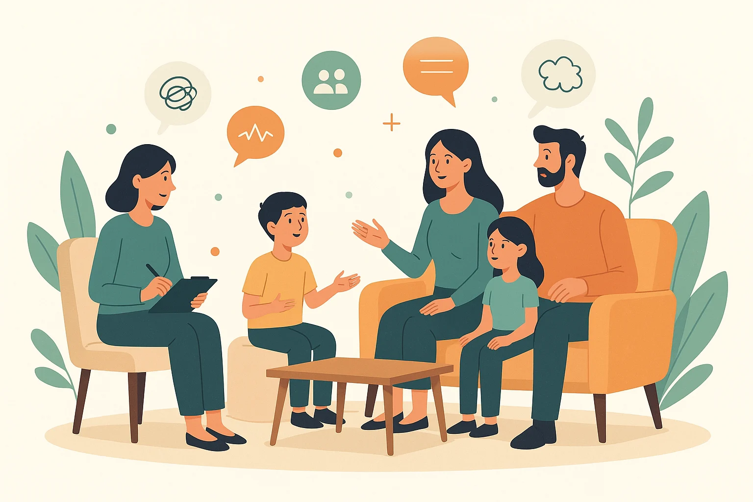 Family therapy session